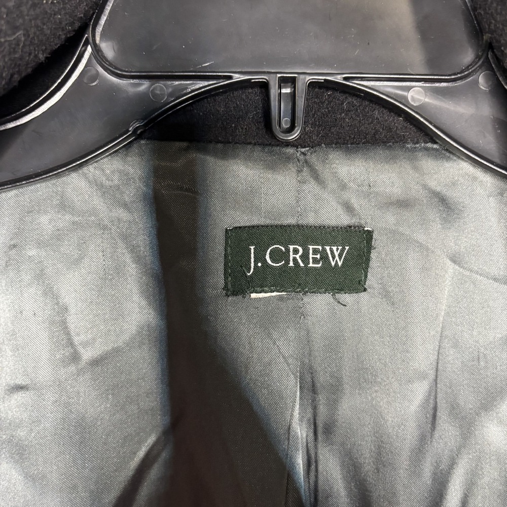 J Crew Mens Black Wool Blend Button Up Funnel Neck Coat **NO SIZE** - Picture 16 of 16